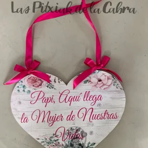 Corazón viene la novia Rosa Fucsia