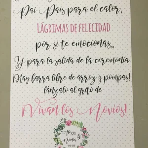 Cartel topitos rosas tenemos de todo