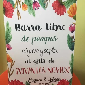 Cartel Barra Libre de Pompas