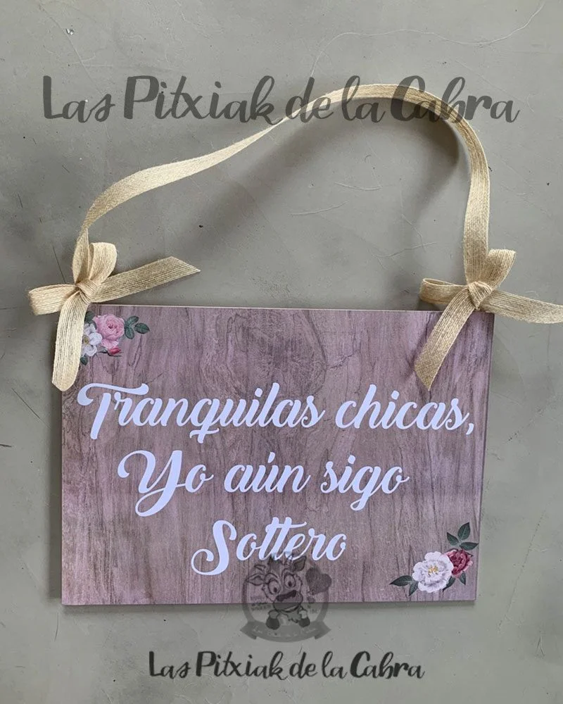 Sigo soltero madera y flores - Imagen 2