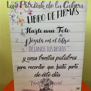 Cartel libro de firmas Carolina