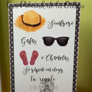 Cartel sombrero y gafas