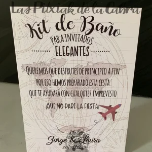 Cartel Baño Jorge y Laura