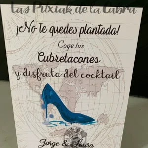 Cartel Tacones Jorge y Laura