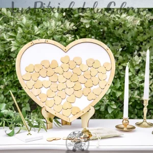 Cuadro de Firmas de Madera Corazón