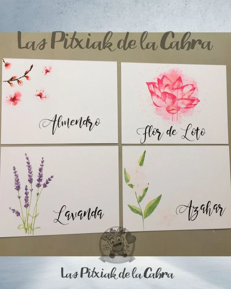 Meseros florales de acuarela - Imagen 2