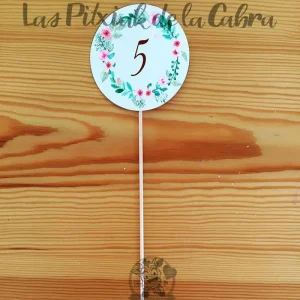 Meseros Piruleta flores rosas