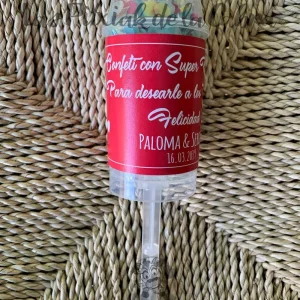 PushPop Confeti Salmón diseño personalizado