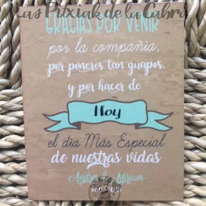 Tarjeta de agradecimiento verde menta