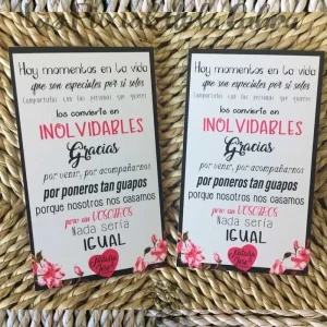 Tarjetas de agradecimiento Natalia Rosa