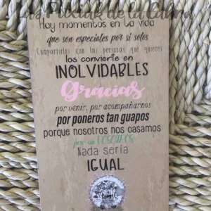 Tarjeta de agradecimiento Imitación Kraft