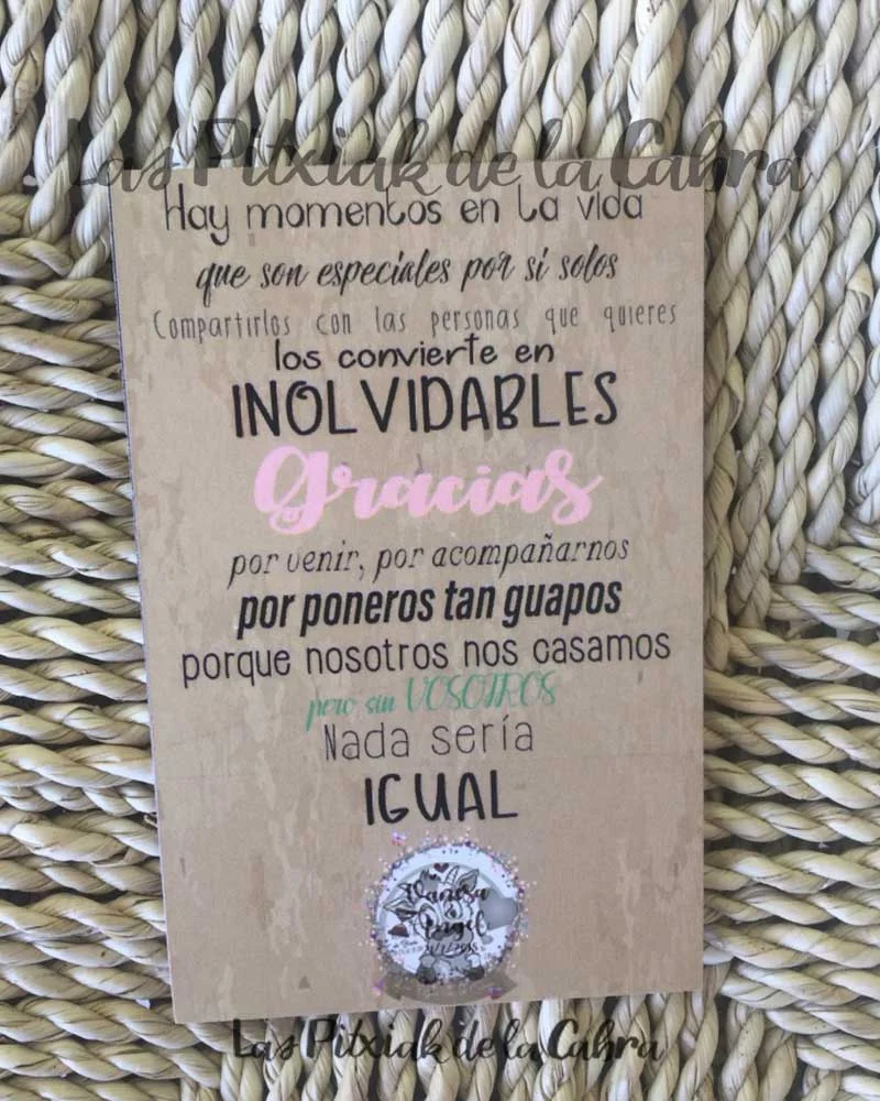 Tarjeta de agradecimiento Imitación Kraft