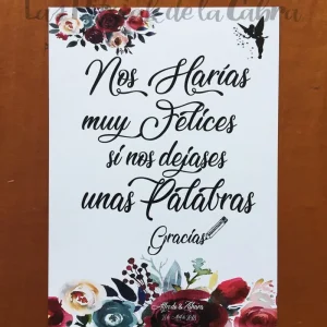 “Nos haría muy felices si nos dejases unas palabras”