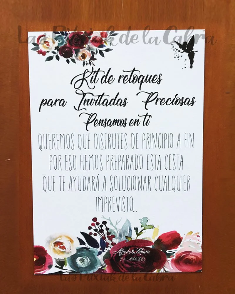 “Kits de retoques para invitadas preciosas”