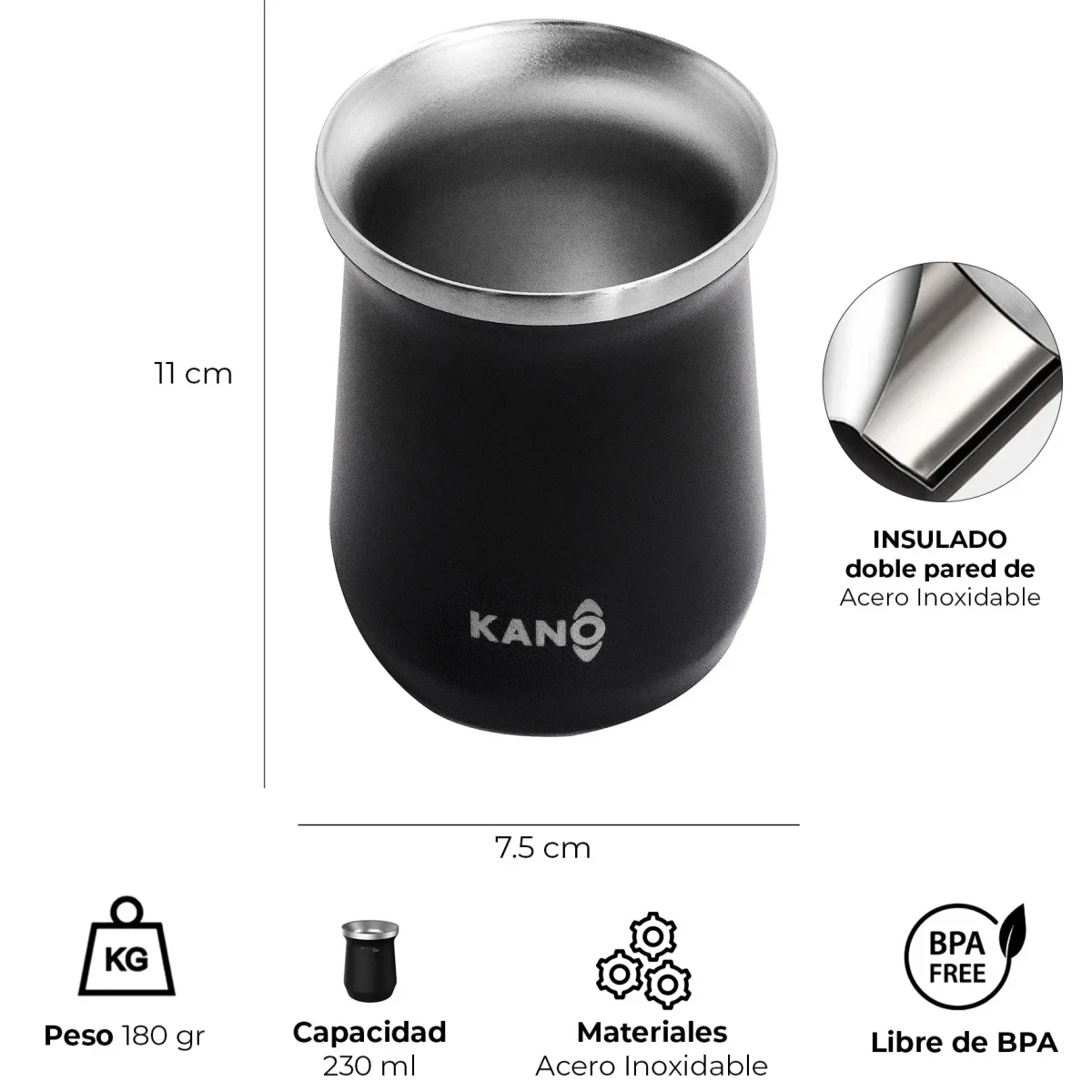 Mate Térmico de Acero Inoxidable - Imagen 3