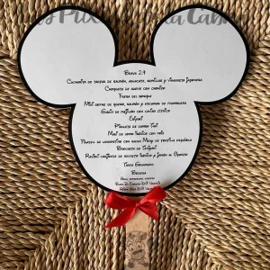 Pai Pai Minuta con Forma Mickey Mouse