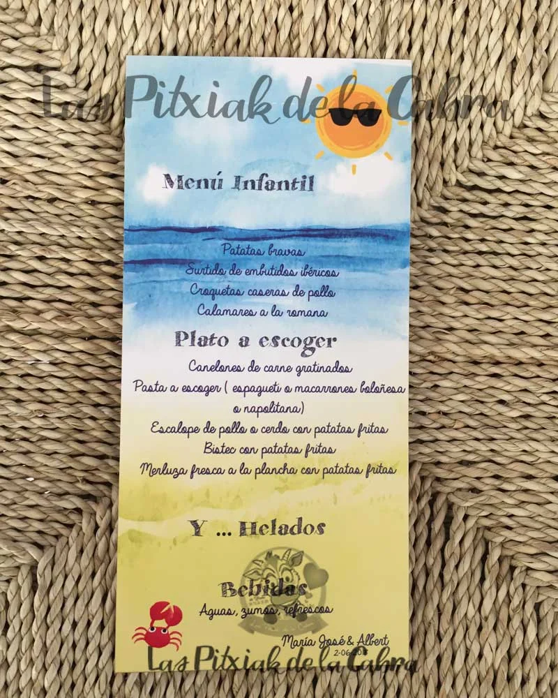 Minuta Infantil Playa - Imagen 2