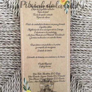 Minuta Flores Amarillas