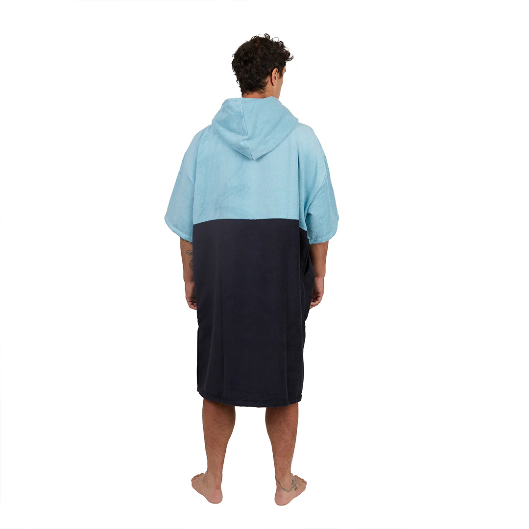Poncho Terry Negro Azul - Imagen 4