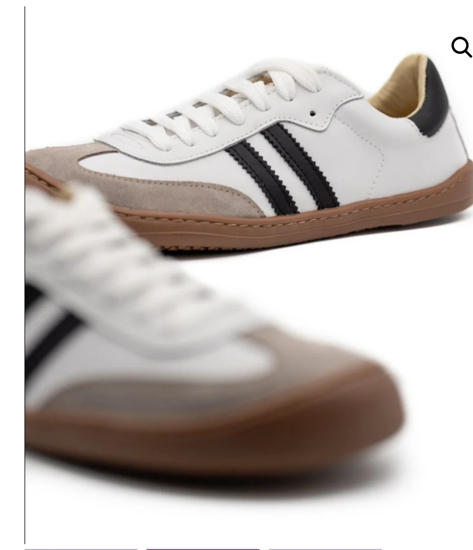 Flexinens calzado barefoot XL horma ancha 9026-X Blanco rajas negras - Imagen 4