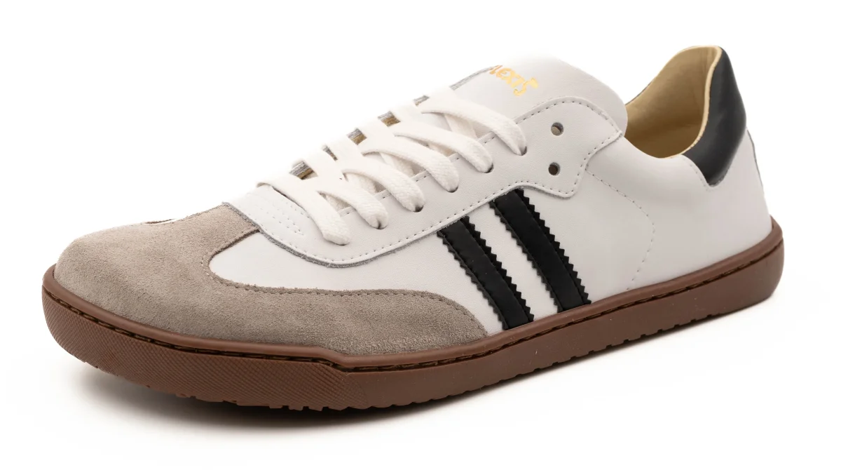 Flexinens calzado barefoot XL horma ancha 9026-X Blanco rajas negras - Imagen 2