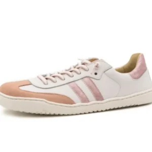 Flexinens deportivas barefoot horma XL 9028-X rosa maquillaje y blanco cordones elásticos