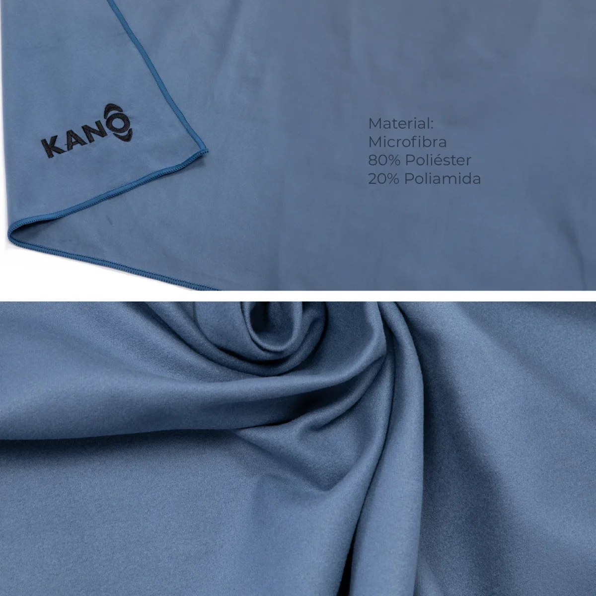Toalla de Microfibra Kano Gris Azulado Secado Rápido - Imagen 6