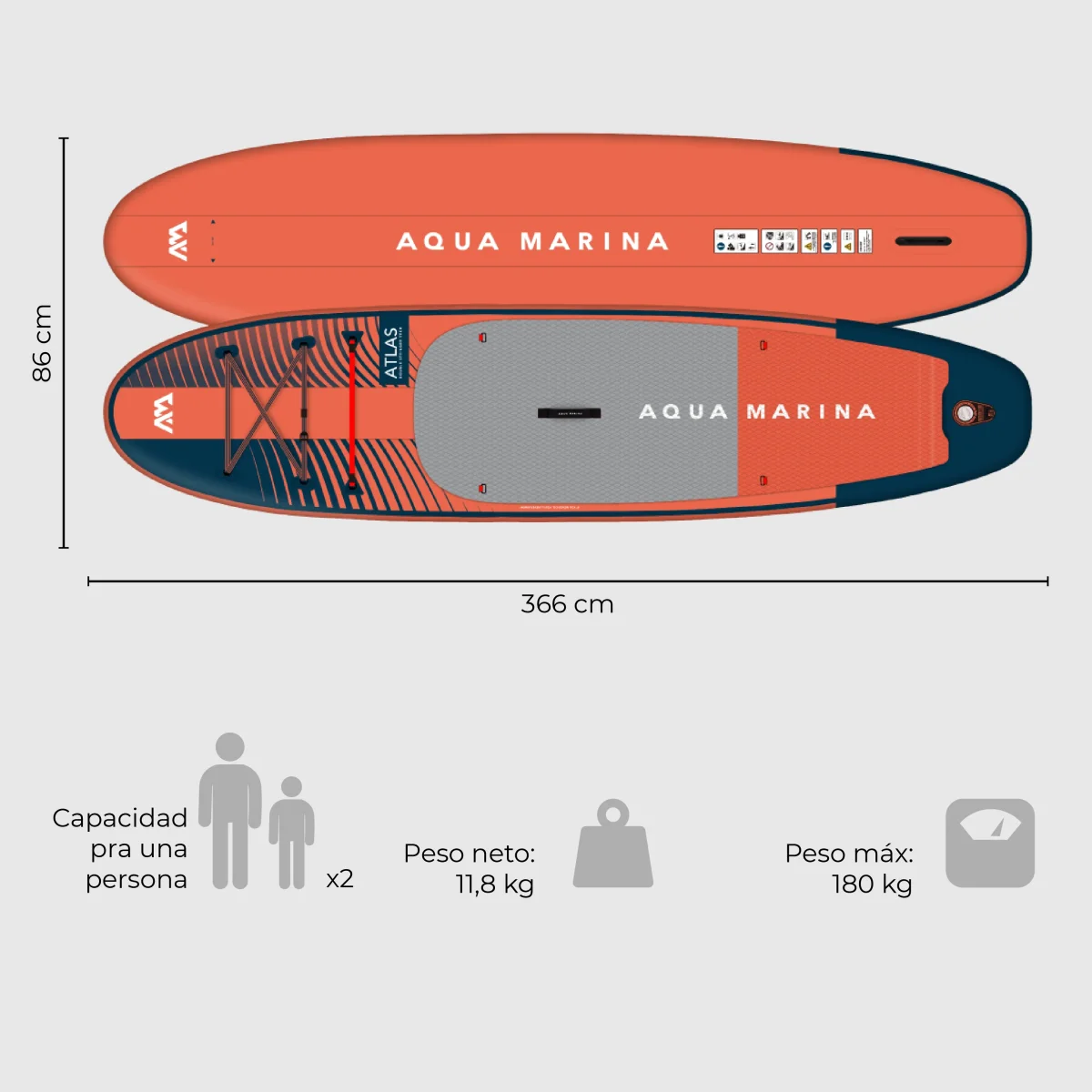 Stand Up Paddle SUP Atlas 12'0" - Imagen 5