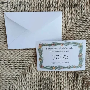 Tarjeta con sobre navideña