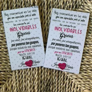 Tarjetas Javier&María